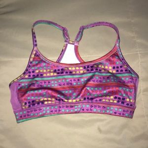 Multicolor Patterned Sports Bra